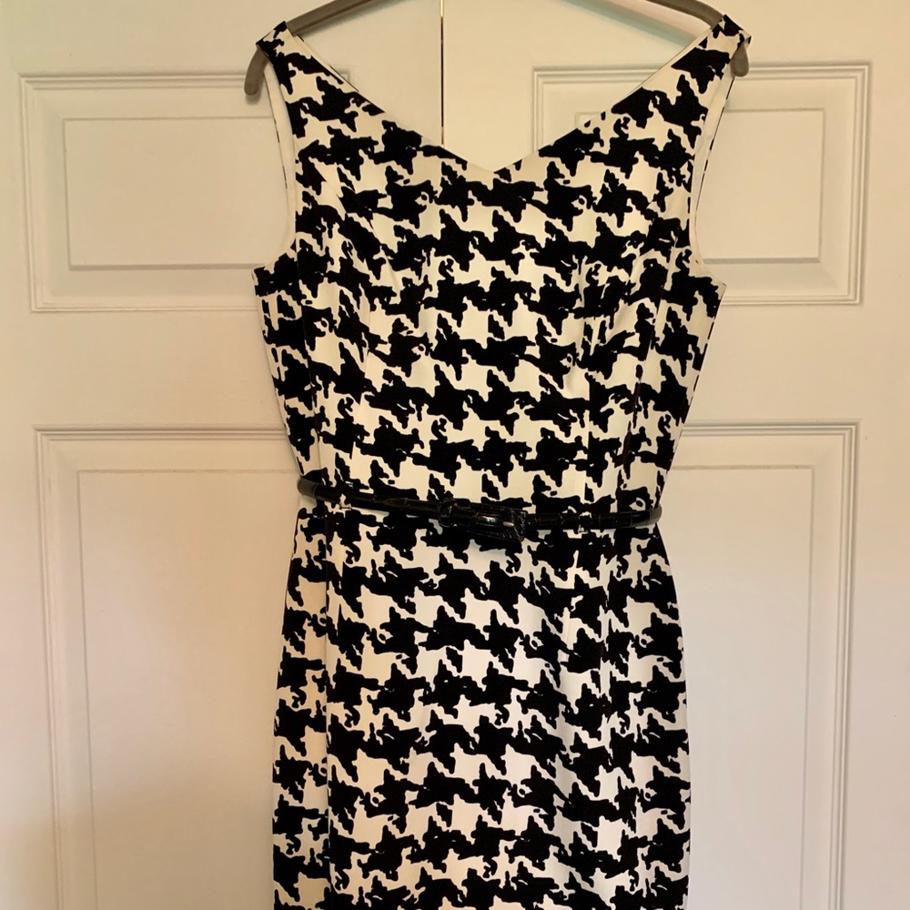 David Meister Sleeveless Belted Midi Dress